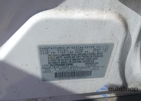 2021 Nissan Kicks S Xtronic Cvt z USA, uszkodzony, nr VIN 3N1CP5BV9ML528596